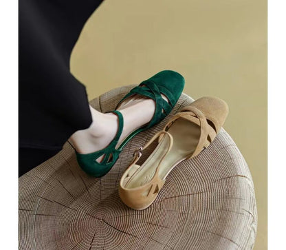 Ankle Strap D'Orsay Flats