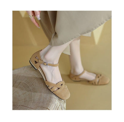 Ankle Strap D'Orsay Flats