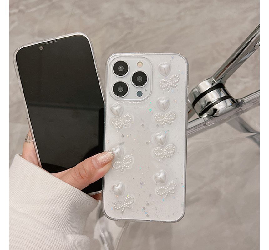 Bow Heart / Bear Transparent Phone Case