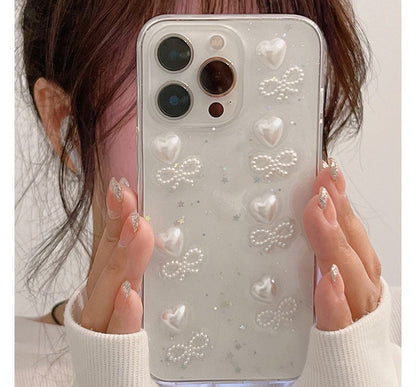 Bow Heart / Bear Transparent Phone Case