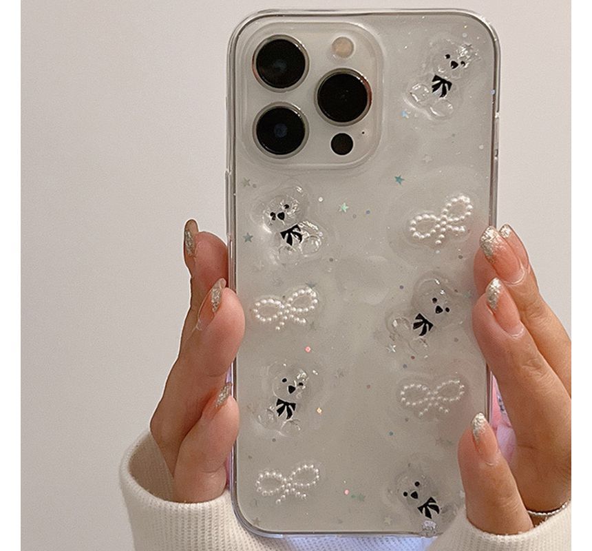 Bow Heart / Bear Transparent Phone Case
