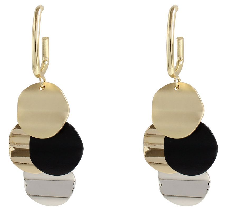 Disc Alloy Fringed Earring