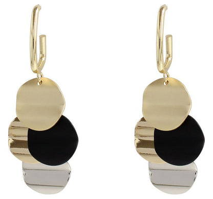 Disc Alloy Fringed Earring