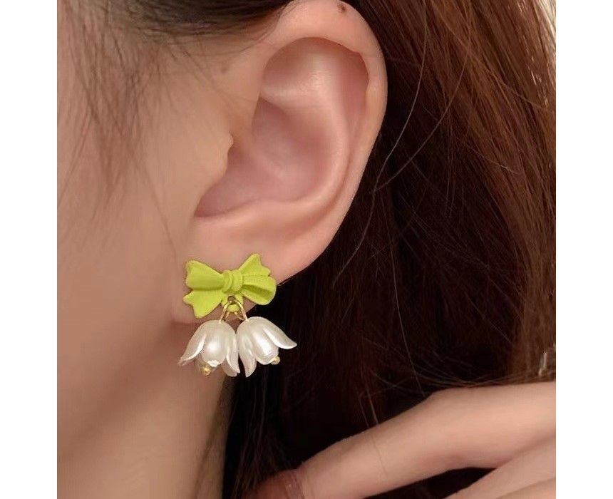 Floral Clip On Earring / Ear Stud