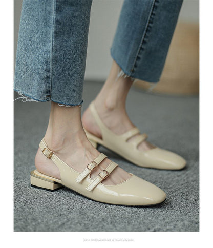 Double Strap Slingback Flats