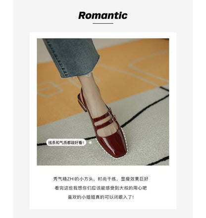 Double Strap Slingback Flats