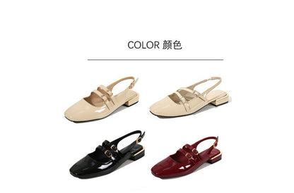 Double Strap Slingback Flats