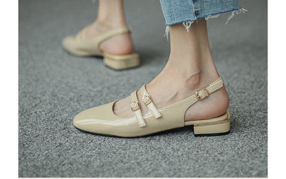 Double Strap Slingback Flats