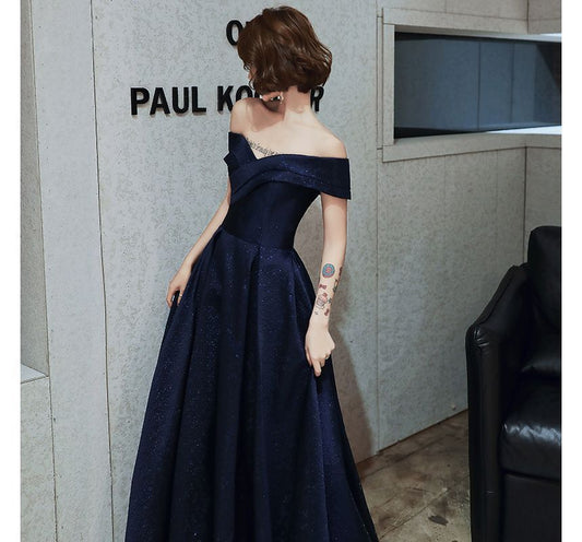 Off-Shoulder Maxi Cocktail Dress