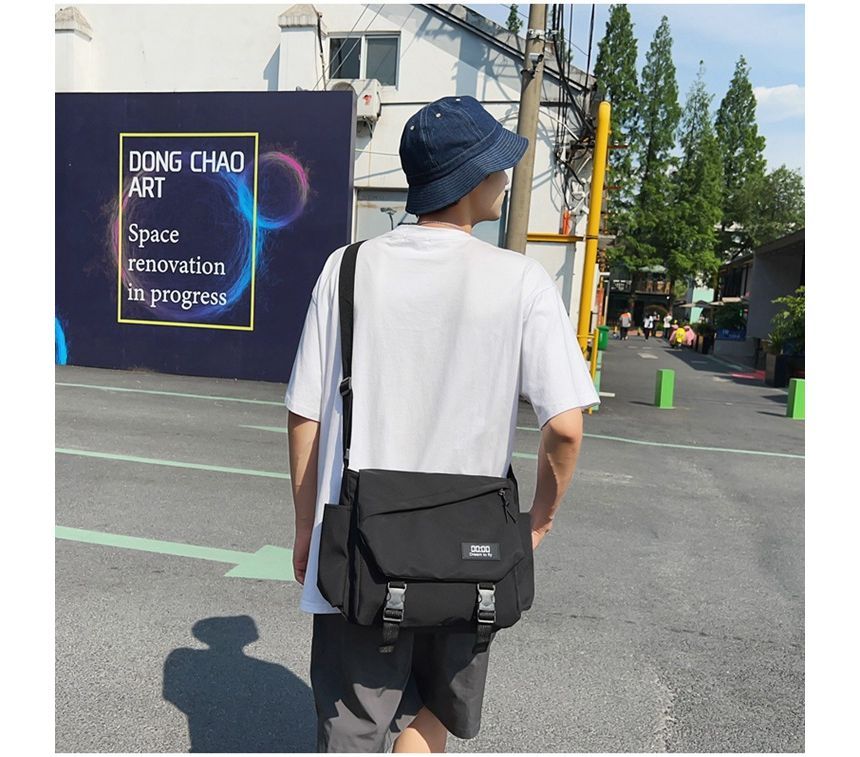 Buckled Nylon Crossbody Bag