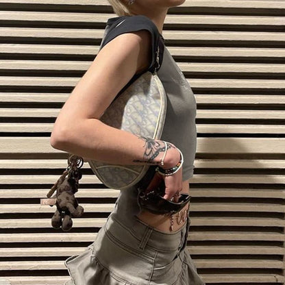 Cap-Sleeve Graphic Print Raglan T-Shirt