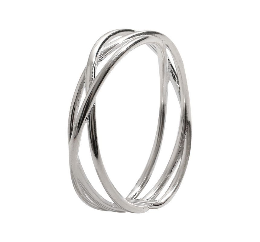 Layered Sterling Silver Open Ring