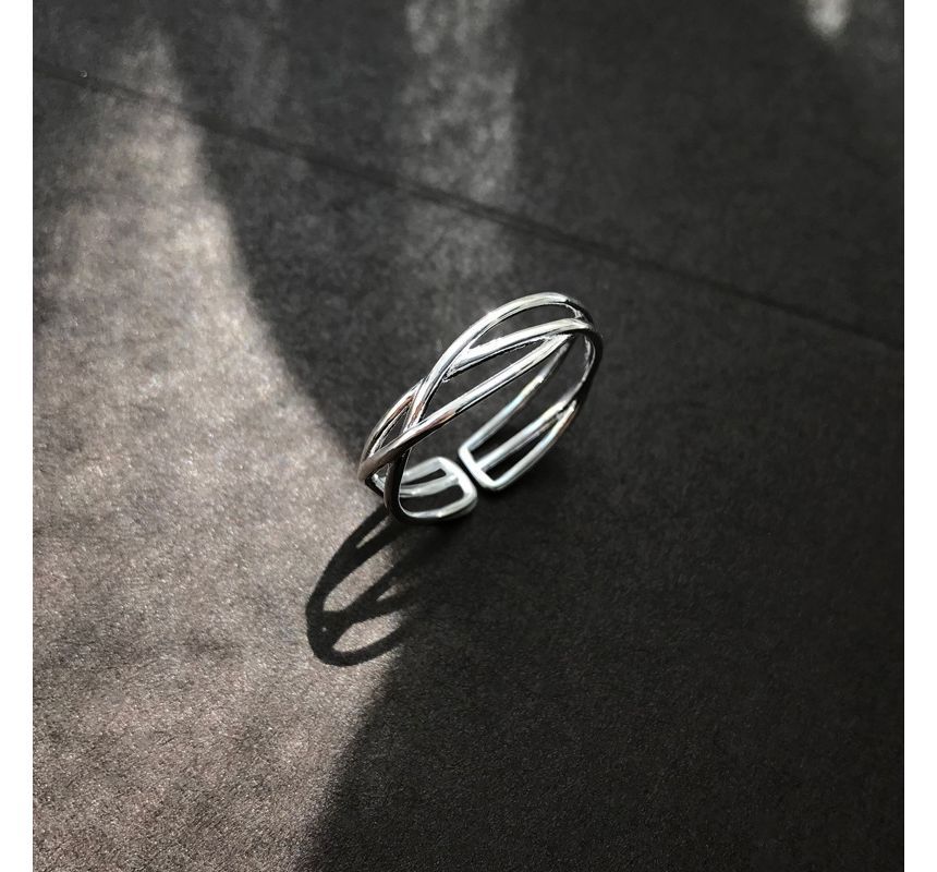 Layered Sterling Silver Open Ring