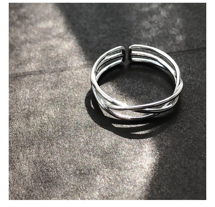 Layered Sterling Silver Open Ring