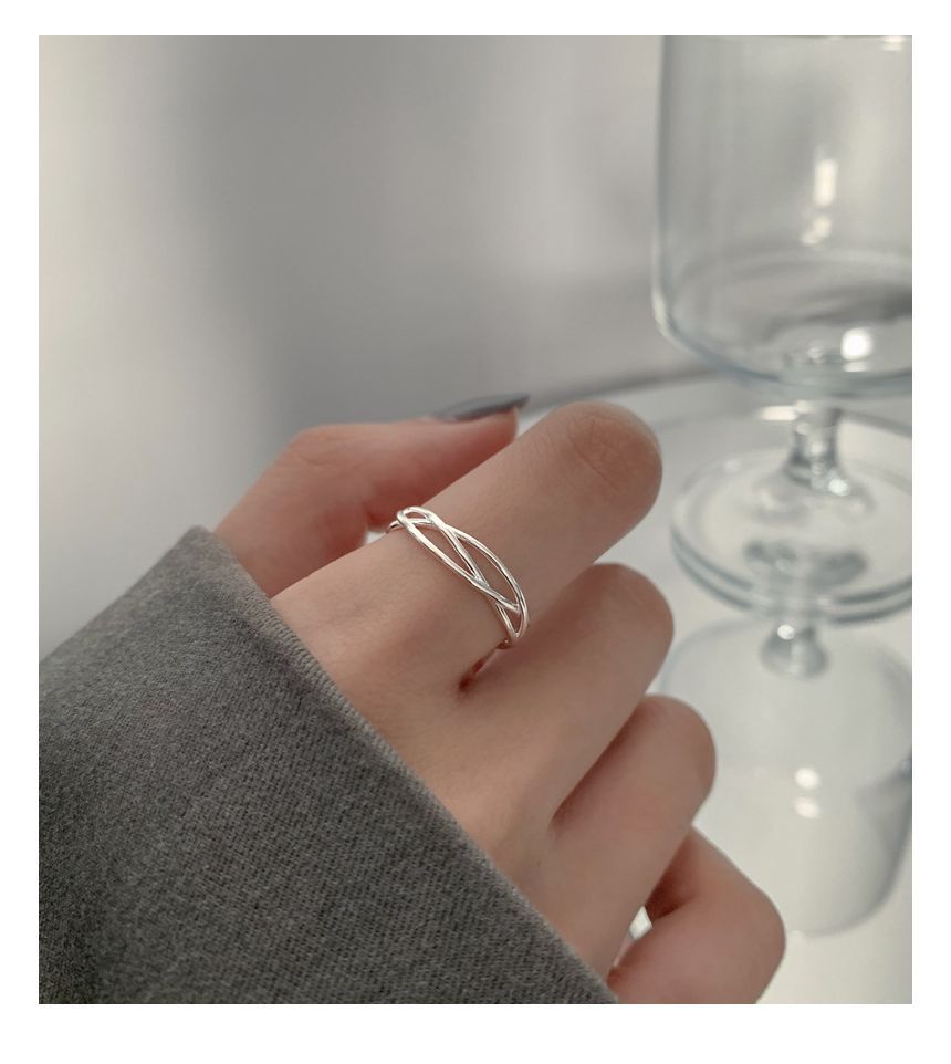 Layered Sterling Silver Open Ring