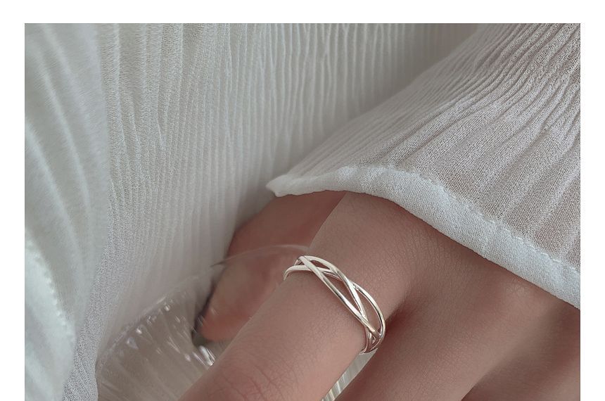 Layered Sterling Silver Open Ring