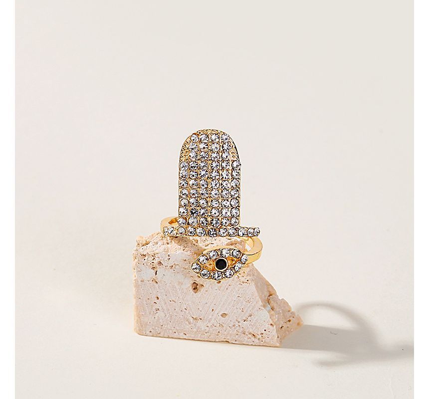 Rhinestone Glaze Nail Ring