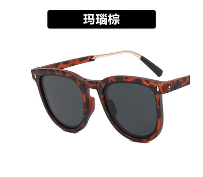 Retro Foldable Sunglasses / Sunglass Case