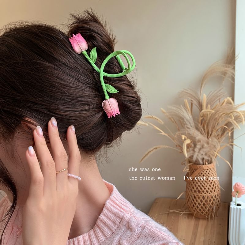 Floral Hair Claw / Hair Clip