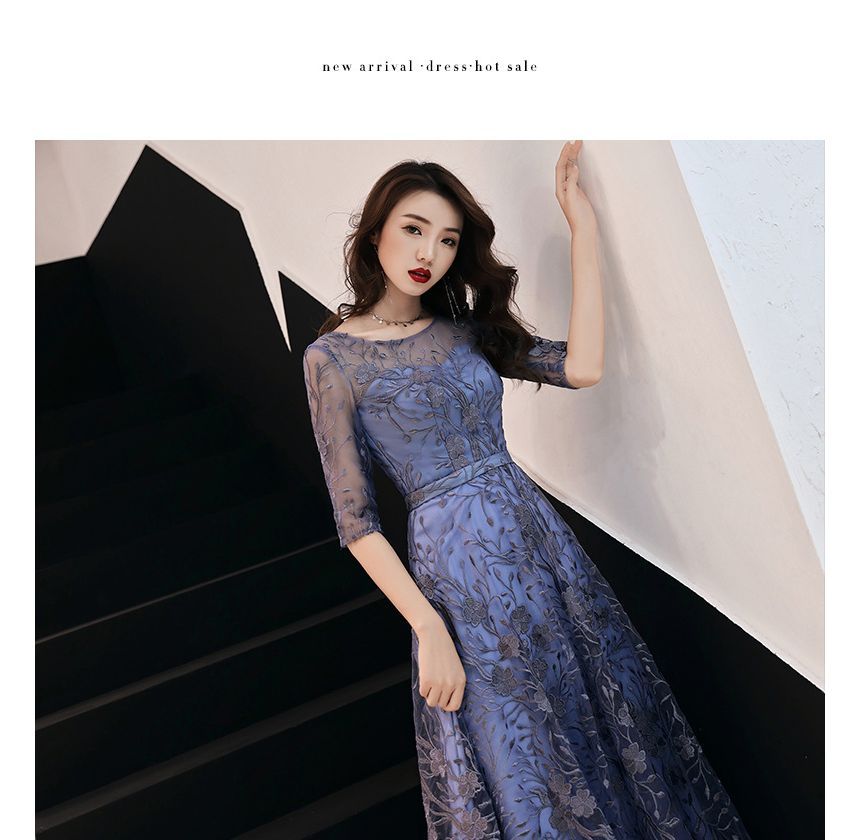 / Cocktail Gown Dress Evening A-Line Mesh