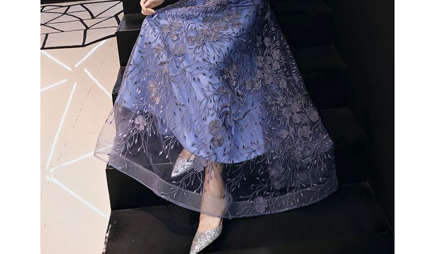 / Cocktail Gown Dress Evening A-Line Mesh