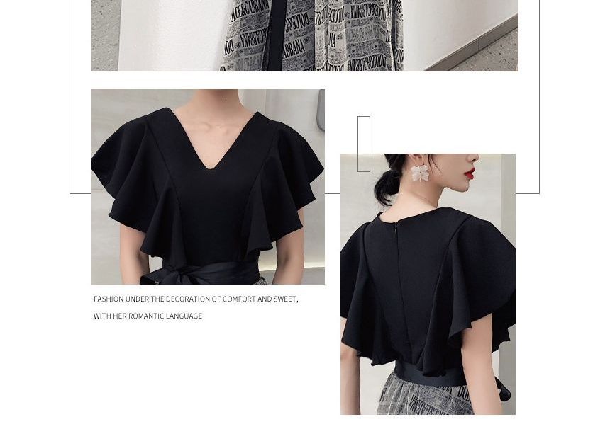 Short-Sleeve Gown A-Line Dress Cocktail Evening /