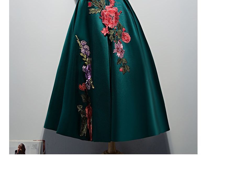 Cocktail / Gown Embroidered Dress Evening Off-Shoulder A-Line