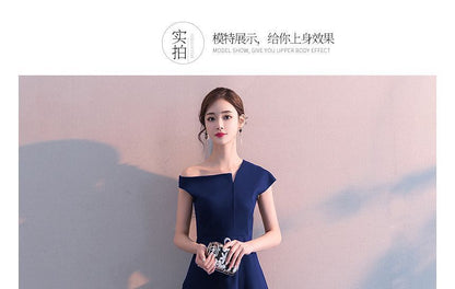 Asymmetrical A-Line Cocktail Dress / Evening Gown