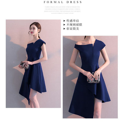 Asymmetrical A-Line Cocktail Dress / Evening Gown
