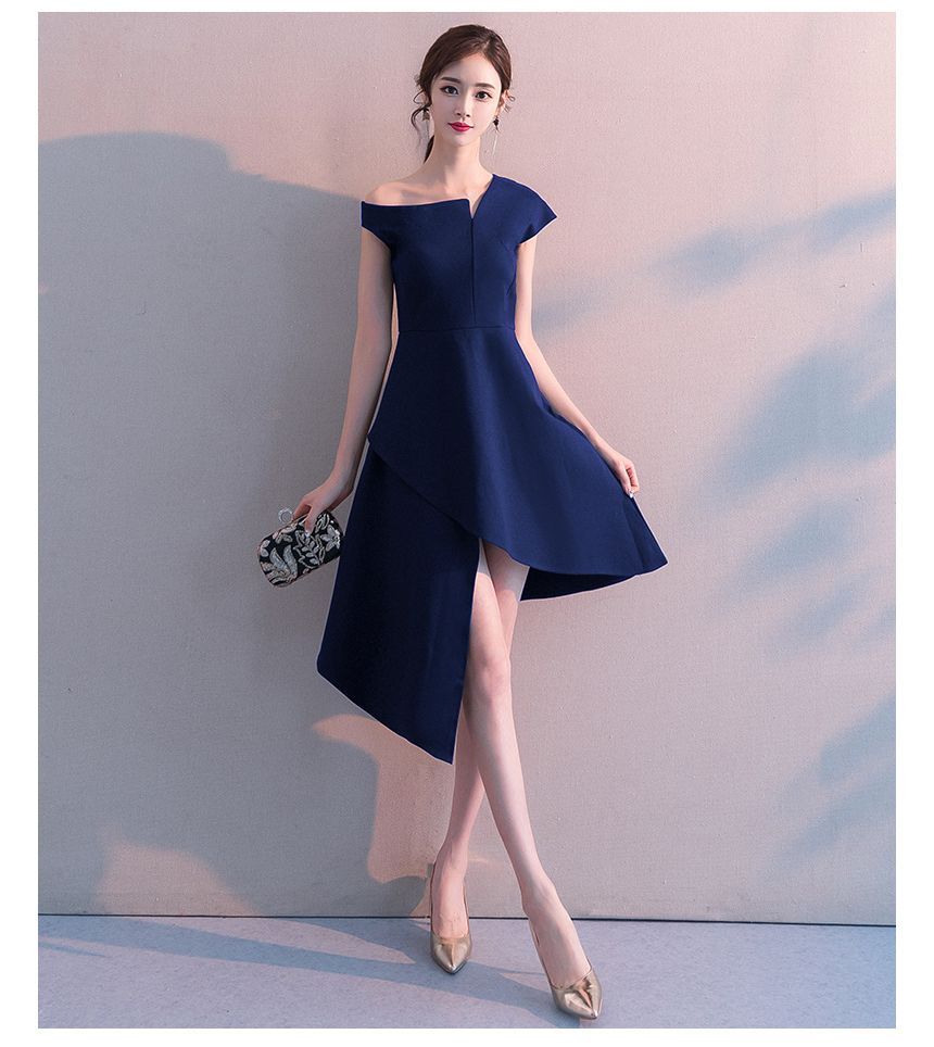 Asymmetrical A-Line Cocktail Dress / Evening Gown