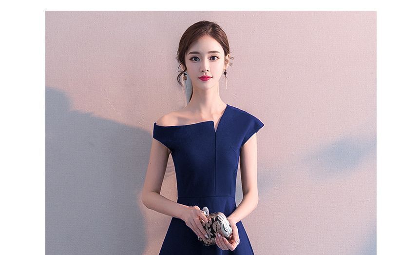 Asymmetrical A-Line Cocktail Dress / Evening Gown