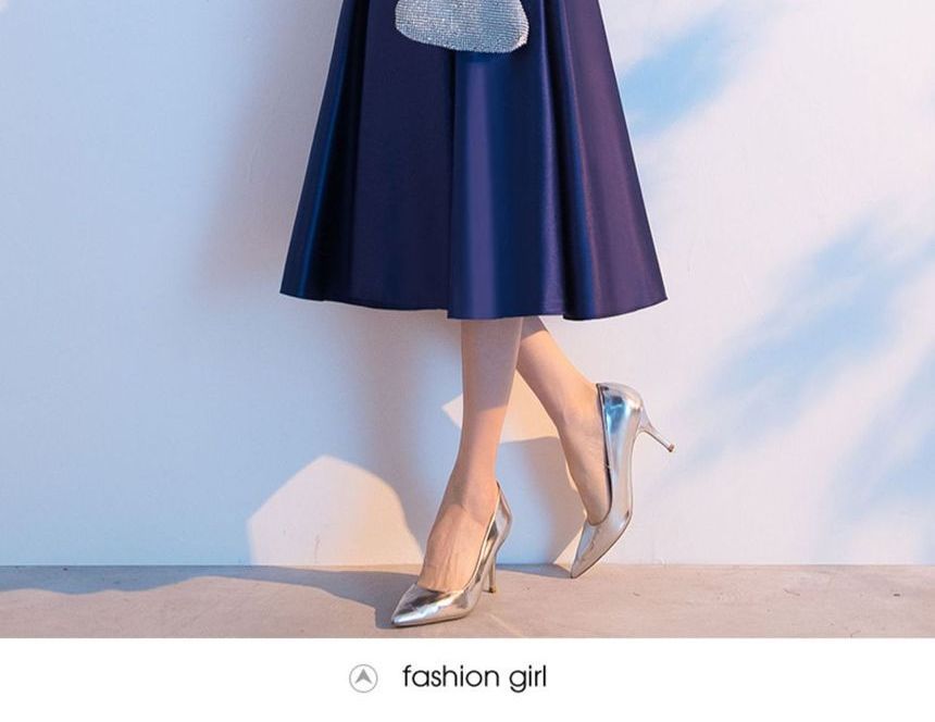 Cocktail Dress Evening Elbow-Sleeve A-Line Gown /