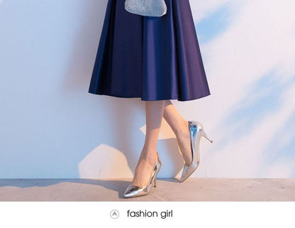 Cocktail Dress Evening Elbow-Sleeve A-Line Gown /