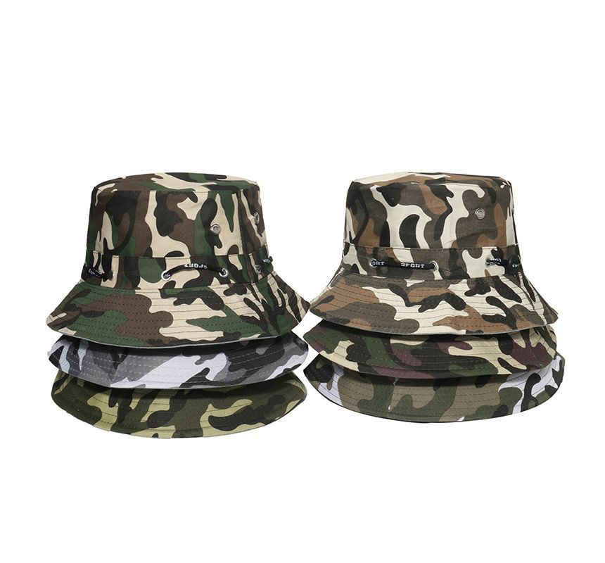 Plain / Camouflage Print Bucket Hat