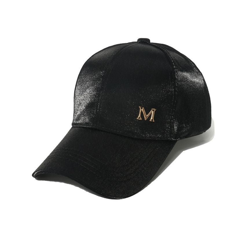 Lettering Satin Baseball Cap