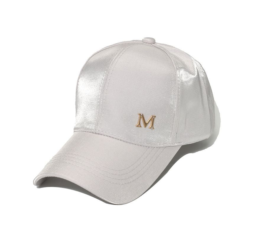 Lettering Satin Baseball Cap