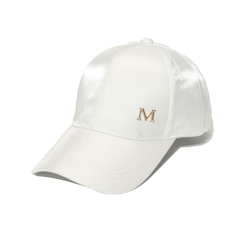 Lettering Satin Baseball Cap