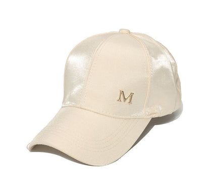 Lettering Satin Baseball Cap