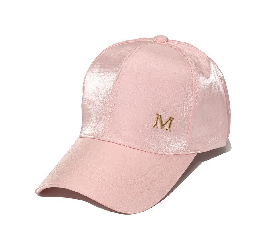 Lettering Satin Baseball Cap