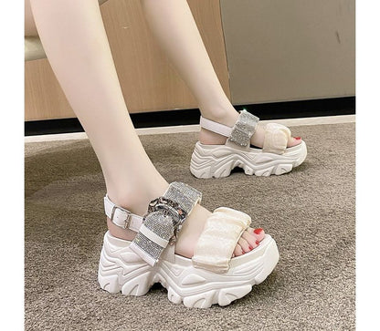 Sandals Platform Rhinestone