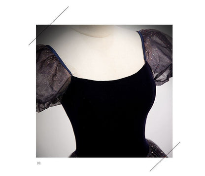 Glitter Evening A-Line Gown Square-Neck