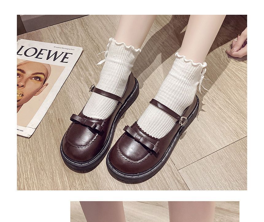 Bow Accent Mary Jane Shoes