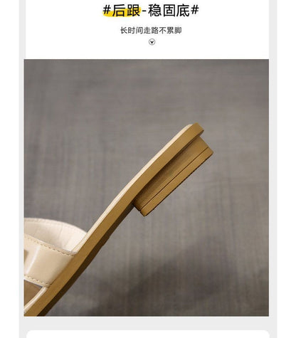 Bow Accent Slide Sandals