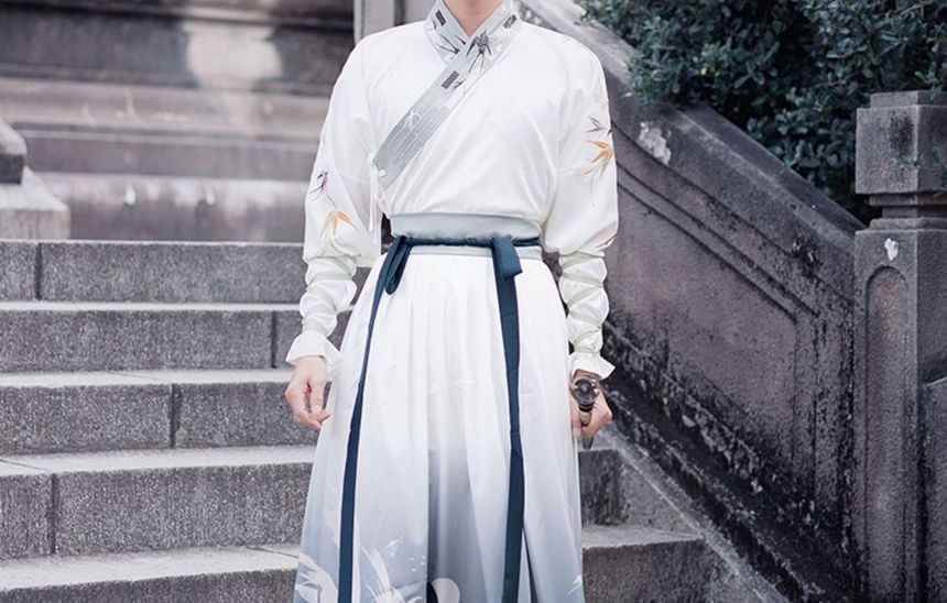 Print Gradient Hanfu Costume Set