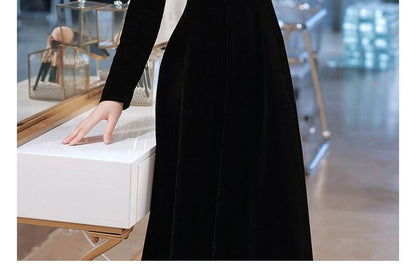 Long-Sleeve Rhinestone Trim Cocktail Dress (Various Designs)