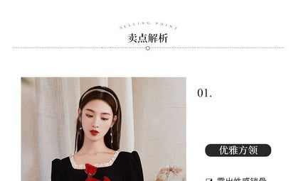 Long-Sleeve Faux Pearl Trim Cocktail Dress (Various Designs)