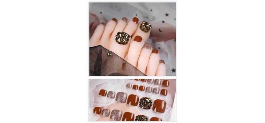 Embellished Faux Toe Nail Tips