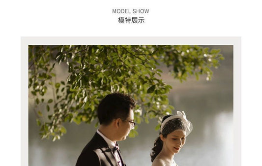 Long-Sleeve Cold-Shoulder A-Line Wedding Gown