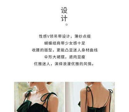 Sequin Gown Spaghetti-Strap A-Line Midi Evening