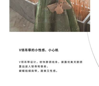 Sequin Gown Spaghetti-Strap A-Line Midi Evening